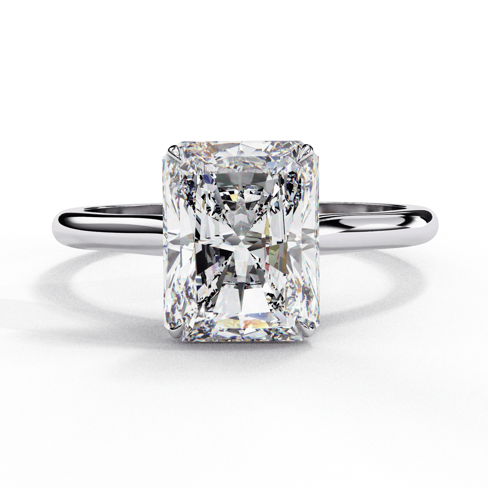 Radiant Cut Solitaire Diamond Engagement Ring